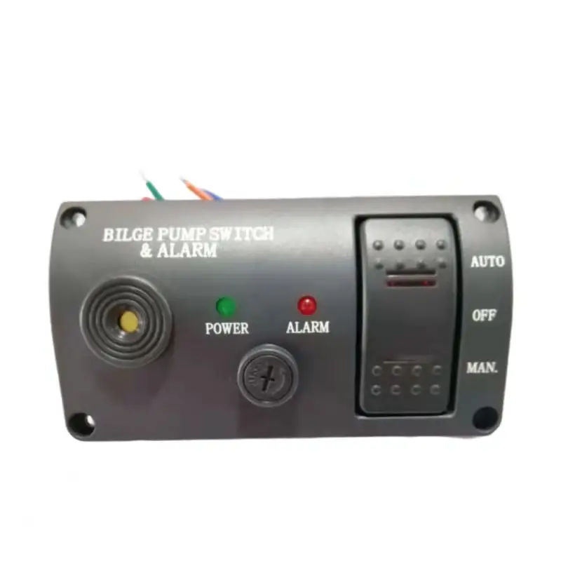 Bilge Pump Marine Boat Bilge Alarm Pump Switch Aluminum Plate 3.25" By 2.5" LED Indicators, S - Canada Boat In Line Fuse Holders 12v - Foto 13