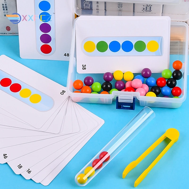 

Обучающая игрушка Монтессори с бусинами на клипсах