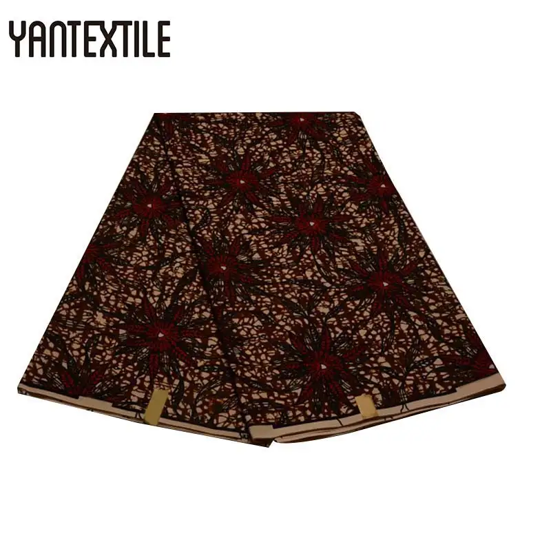 19080010 YANTEXTILE африканская восковая ткань полиэстер воск Анкара ткань Африканский настоящий воск принт африканская ткань Tissu Africain для леди - Цвет: 19080010