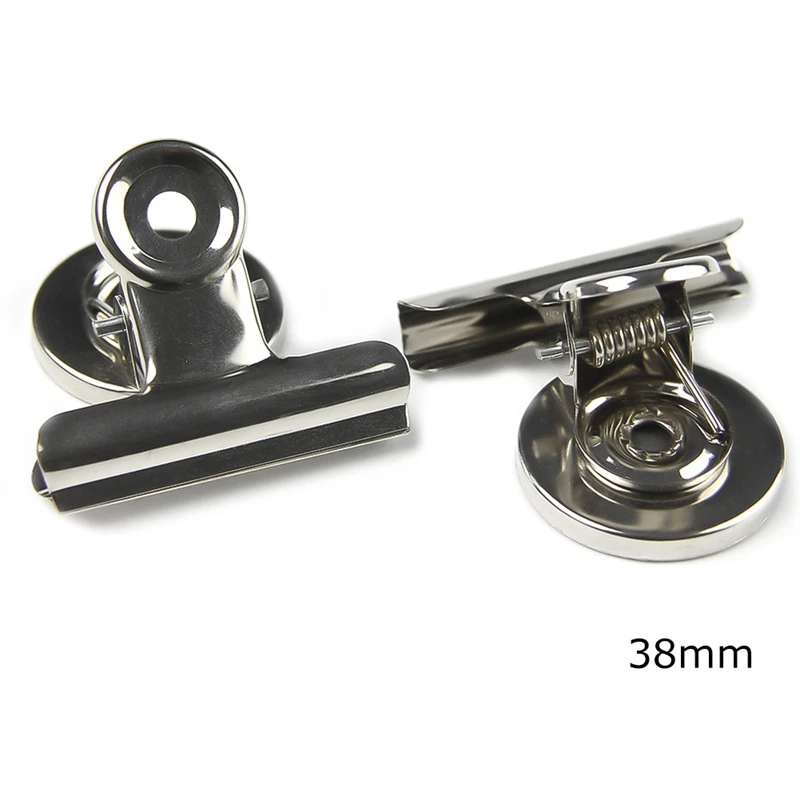 SV2 38mm 1 шт. 31 мм/38 мм/50 мм Круглой Формы Из Металла Магнитный Зажим серебристого, черного, розового, золотого цвета Магнитные заметки Примечание сообщение держатель - Цвет: SV2 38mm