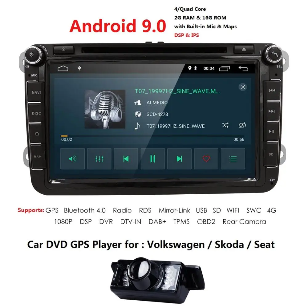 Sale Hizpo Android 9.0 Navigaton Car Multimedia player For Seat Altea Skoda Volkswagen Polo Touran Passat Golf Amarok Rabbit TPMS SUB 0 Sale Hizpo Android 9.0 Navigaton Car Multimedia player For Seat Altea Skoda Volkswagen Polo Touran Passat Golf Amarok Rabbit TPMS SUB 0