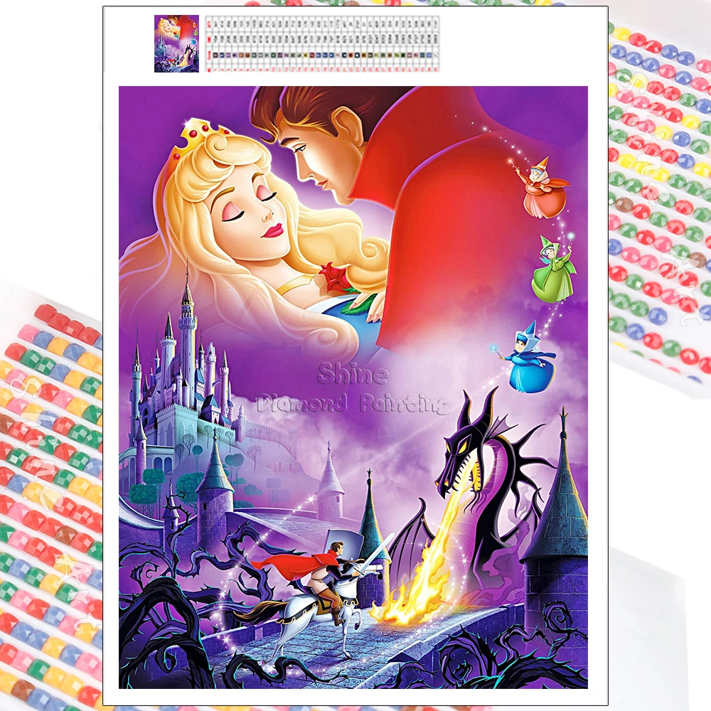 Disney Diamond Painting Cartoon Sleeping Beauty Mosaic Diamonds