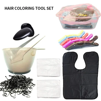 

8Pcs/set Professional Plastic Hairdressing Brushes Bowl Combo Salon Hair Color Kit Dye Hair Tint Tool Set