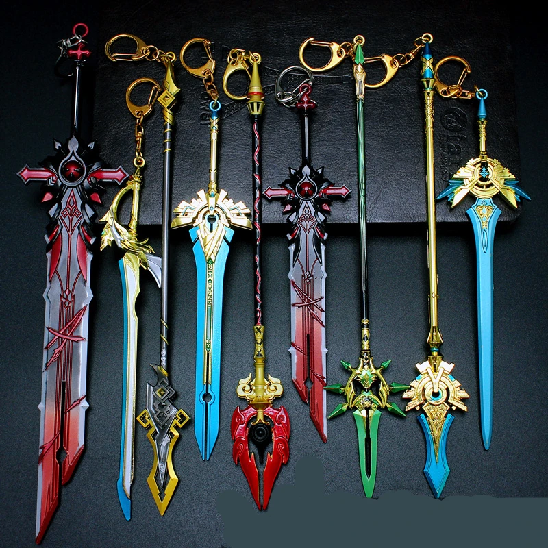 Genshin Impact Tartaglia Weapon Sword Model Toys Decoration Kids Gift Collection