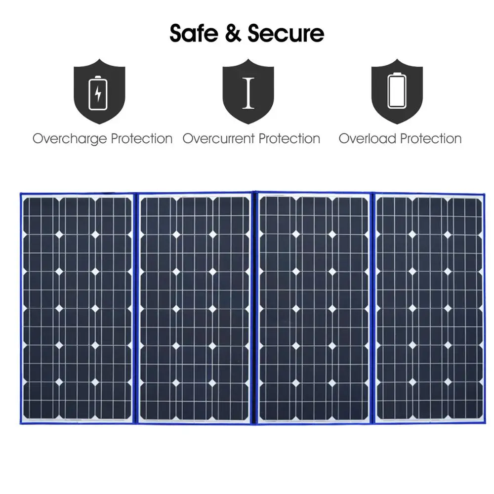 XINPUGAUNG Highly Portable 18V 320w Solar Panel(80Wx4Pc) China+12V Controller Panels Solar Battery Charge Motorhome RV Car