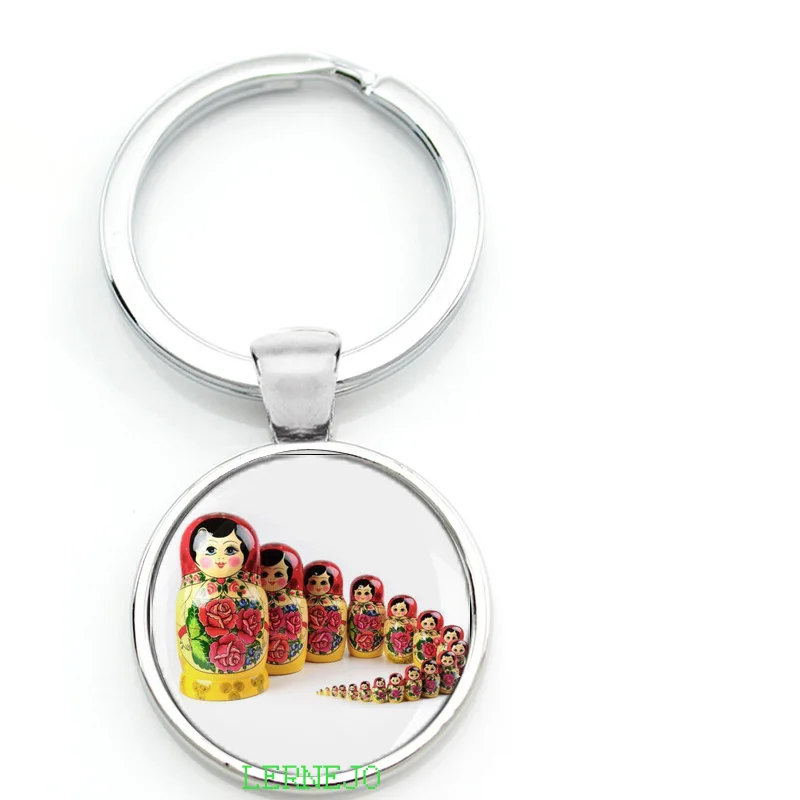 

Russian Matryoshka Key Chain Key Ring Pendant Vintage Russia Symbol Traditional Nested Doll Keyring Souvenir Christmas Gifts