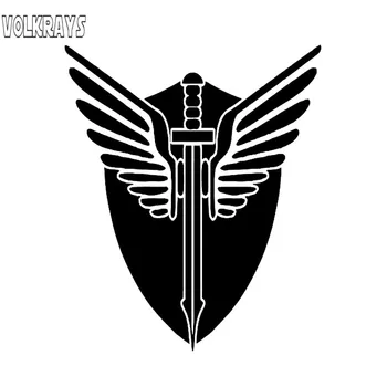 

Volkrays Personality Car Sticker Dragon Sword Slayer Vikings Knights Art Decor Accessories Vinyl Decal Black/Silver,15cm*12cm