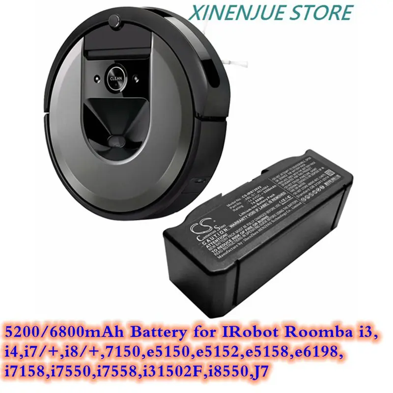5200/6800mAh Battery ABL D1 for IRobot Roomba i3,i4,i7/+,i8/+,7150,e5150,e5152,e5158,e6198,i7158