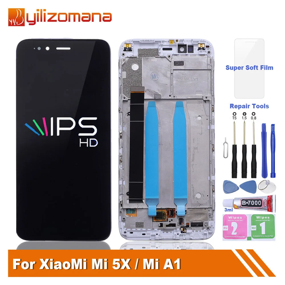 

Original For Xiaomi Mi A1 MiA1 LCD Display Screen With Frame 10-Touch Screen Digitizer For Xiaomi Mi A1 Mi5X Mi 5X Display Frame