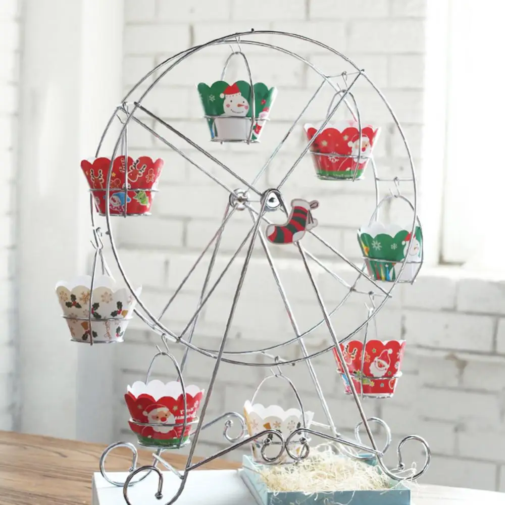 80% Metal Ferris Wheel Cupcake Holder Wedding Birthday Party Cake Stand Display Rack