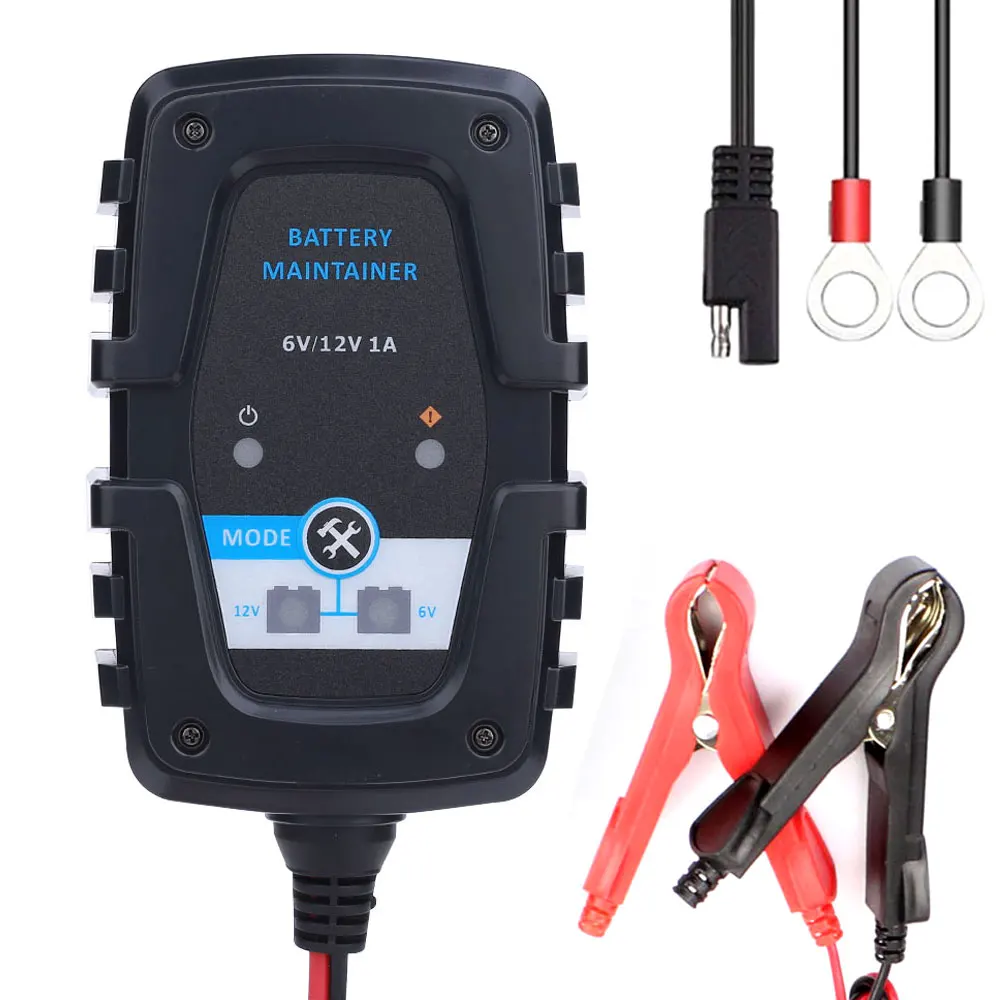 

Car Battery Charger 12V Motorcycle Repair Charger AGM GEL Humid Charger Universal Lead Acid SAE Cable Pulse USB Car Charger
