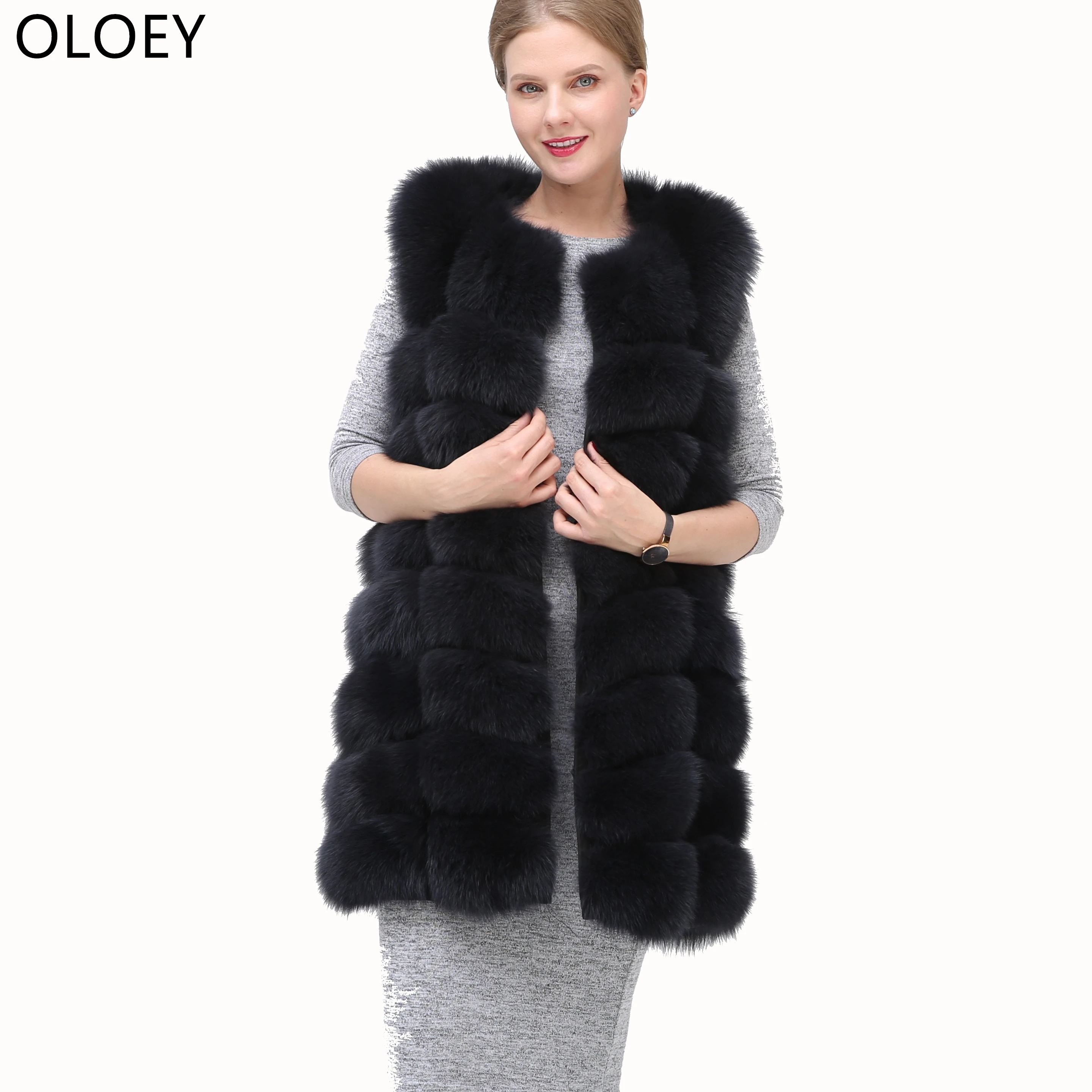 Жилет из натурального Лисьего меха, куртка из натурального Лисьего меха, пальто высокого качества, зимняя модная теплая куртка без рукавов для женщин