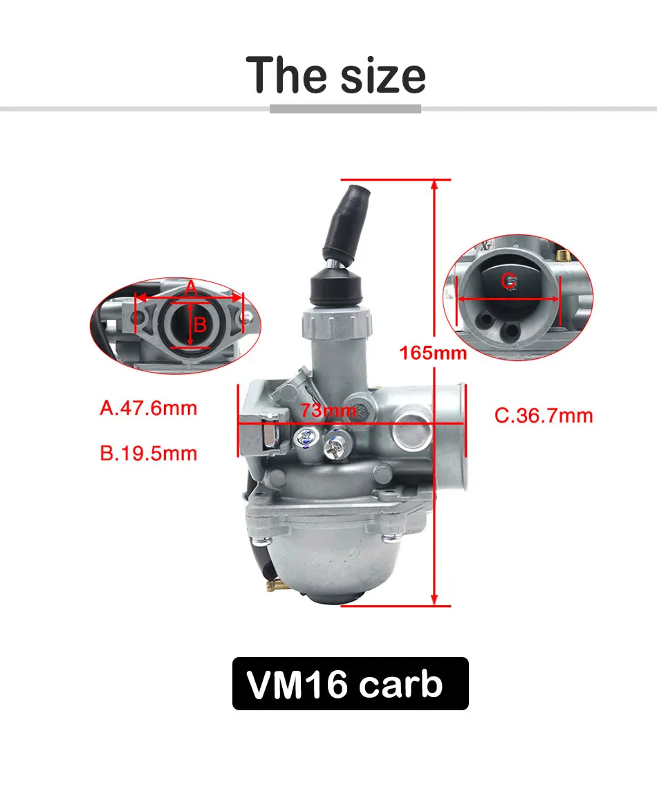 Sclmotos-Mikuni VM16 VM22 VM24 VM26 VM28 карбюратор 19 мм 26 мм 28 мм 30 мм 32 мм Carb для 110cc-250cc Dirt Pit Bike ATV Quad UTV