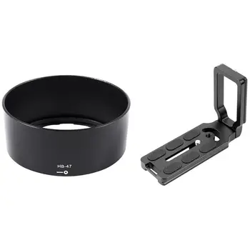 

1 Pcs Bayonet Lens Hood for Nikon AF-S NIKKOR 50mm F1.4G Lens & 1 Pcs L Shape Quick Release Plate Camera Tripod Plate