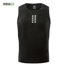 WOSAWE жилет для велоспорта ультра-тонкий базовый слой без рукавов Нижнее белье для велосипеда сетчатые дышащие рубашки Компрессионные спортивные велосипедные майки