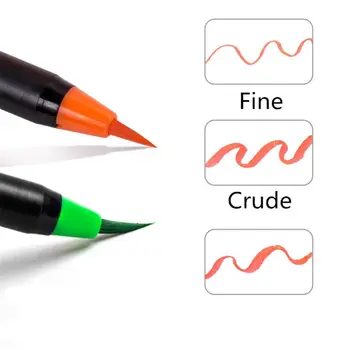 

20 Color Premium Painting Soft Brush Pen Set Watercolor Markers Pen Effect Best For Coloring Books Manga Comic Calligraphy G6DD