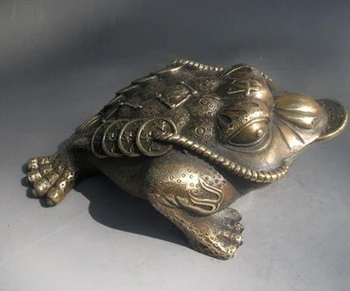 

921+++Rare, Chinese Brass Carved statue ' Jinchan '