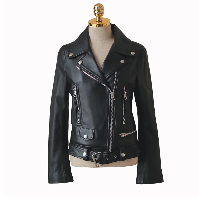 Куртка женская Байкерская из искусственной кожи в стиле панк|faux leather biker jacket|biker