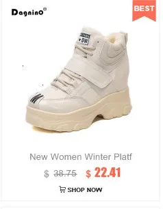 New Winter Platform Women Snow Boots Woman White Warm Plush Thick Bottom Sneakers High Top Flat PU Leather Casual Shoes