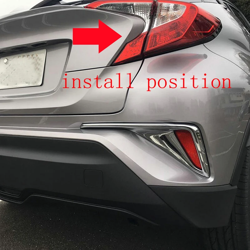 Черный сзади автомобиля хвост лампа светильник Накладка для Toyota C-HR ЧР 4 шт./компл