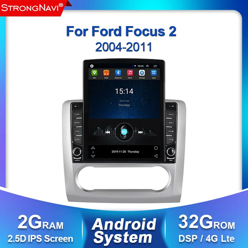 Tesla экран 2G + 32G Android DSP IPS для ford focus 2 Mk2 2004-2011 Автомобильный Радио Мультимедийный