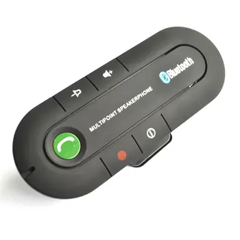 

Bluetooth Hands free Car Kit Wireless Audio Receiver Speaker Phone MP3 Music Player Sun Visor Clip Multipoint Noise Cancelling