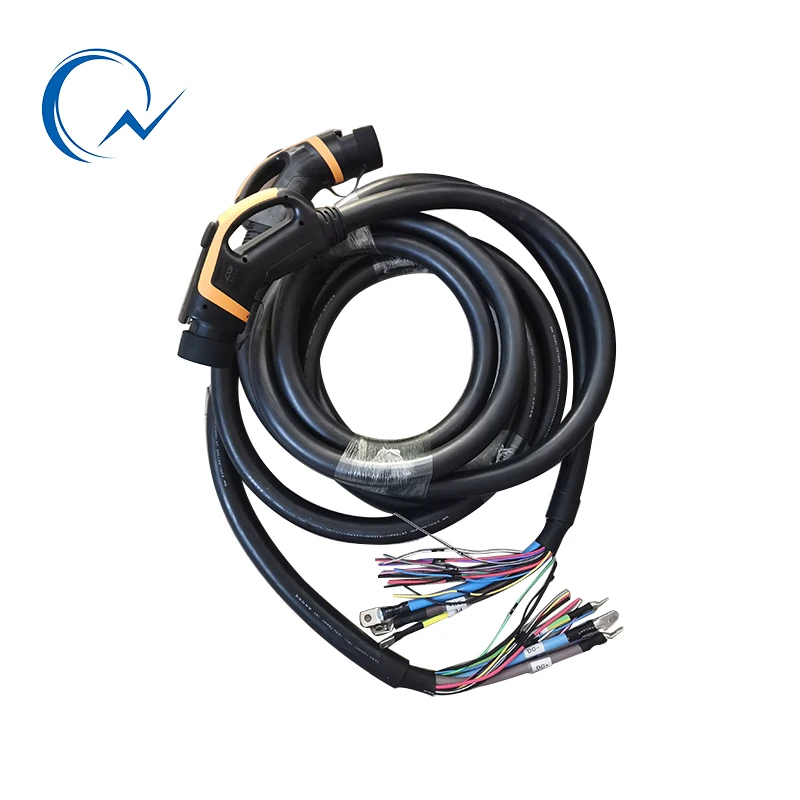EVSE разъем постоянного тока EV 80A 125A 200A 250A с кабелем 5 м для автомобиля боковой разъем постоянного тока для зарядки электромобиля