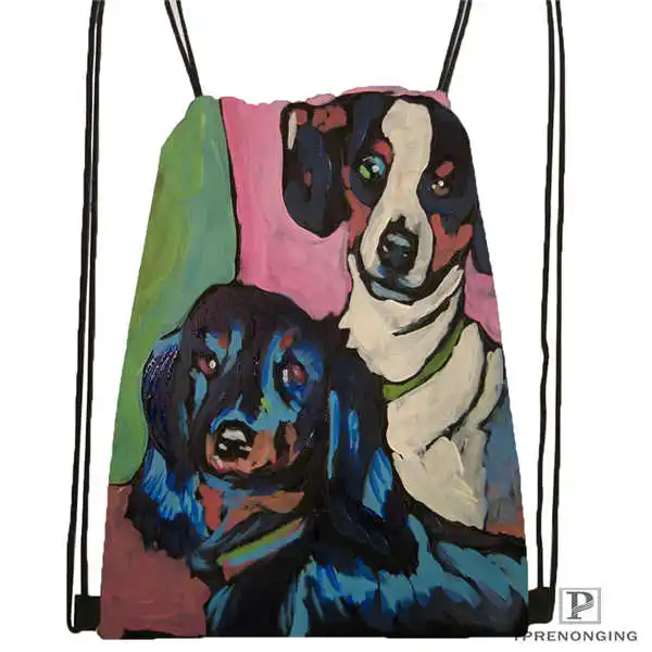 Drawstring Backpack Изготовленная на заказ Ruby Toothy походная сумка на шнурке милый рюкзак для детей(черная спинка) 31x40 см#180531-03-35 - Цвет: Drawstring Backpack