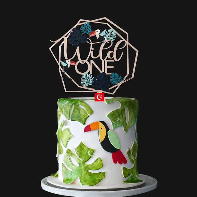 Feliz aniversário enfeitado para bolos para meninos e meninas, retrato  acrílico, dourado e preto, arte abstrata, enfeitados para bolos, decoração  de sobremesa, 2023 - AliExpress