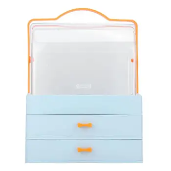 

Multi-Functional Portable Dust-Proof Cosmetic Makeup Storage Box Display Rack White