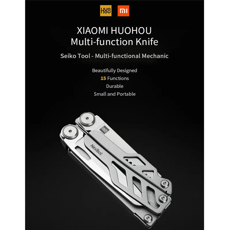 

Xiaomi multi-function Folding Knife Bottle Opener Screwdriver / Pliers Stainless Steel Army Knives Hunting Outdoor Hand Tools