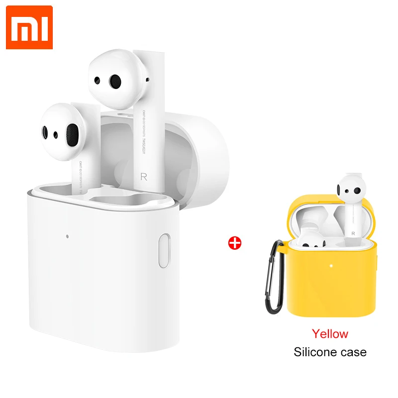 Xiaomi Airdots Pro 2 TWS Bluetooth гарнитура смарт-управление наушники LHDC Tap управление ENC микрофон истинные беспроводные наушники - Цвет: Add yellow case