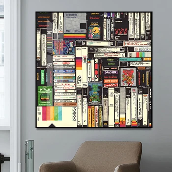 

Cassettes vhs game Wall Art Canvas Painting Gift Pictures Canvas Posters and Prints Living Room Home Decoration