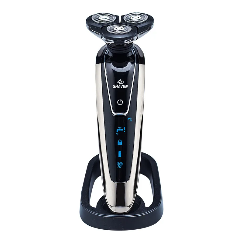 

Intelligent Waterproof Electric Shaver for Men USB Charging LED Display Razor Beard Trimmer Rotary Three Blade Shaving Machine