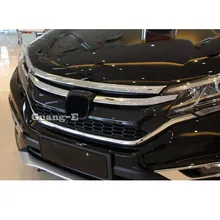 Для Honda CRV CR-V 2012 2013 крышка автомобиля бампер двигателя ABS Хромированная Отделка Передняя решетка гриль решетчатый каркас край 1 шт