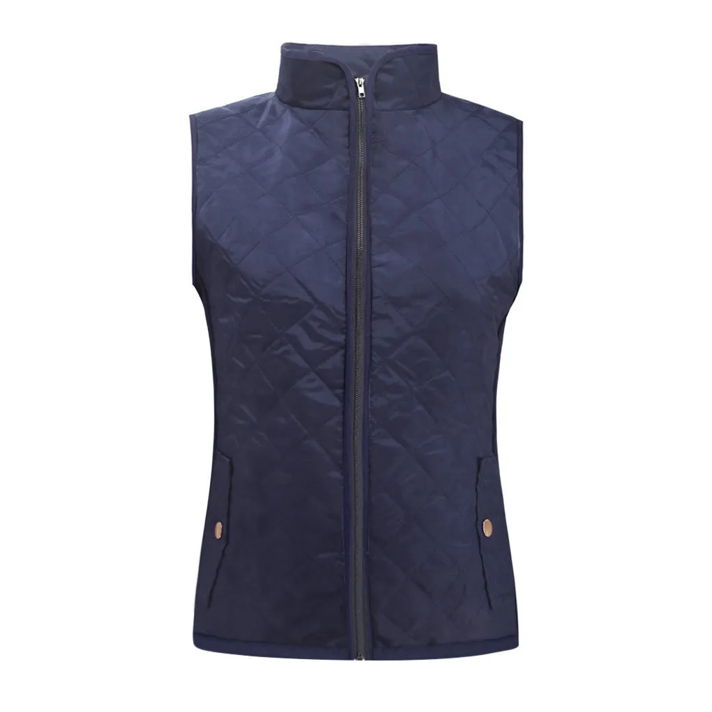 Jaycosin 2019 Winter Warm Casual Leisure Waistcoat Coat Women Thick Solid Color Jackets Comfortable Sleeveless Jacket Coat 31#4