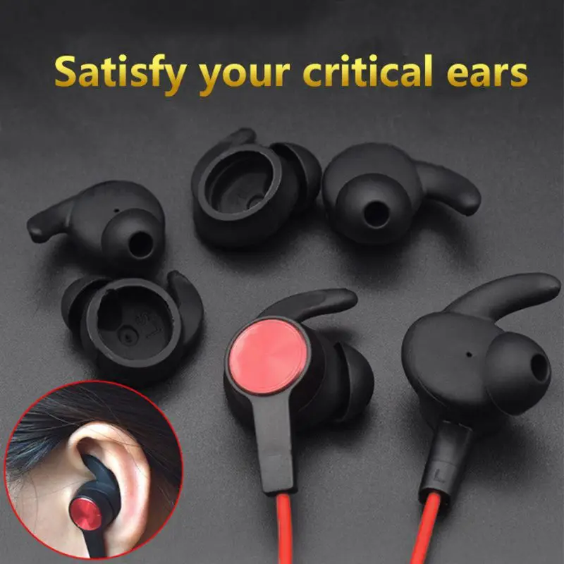 

1Set Silicone Horn Shaped Earbuds Headphone Cover Eartips Cap with Storage Box for Huawei xSport/Honor AM61 Earphones