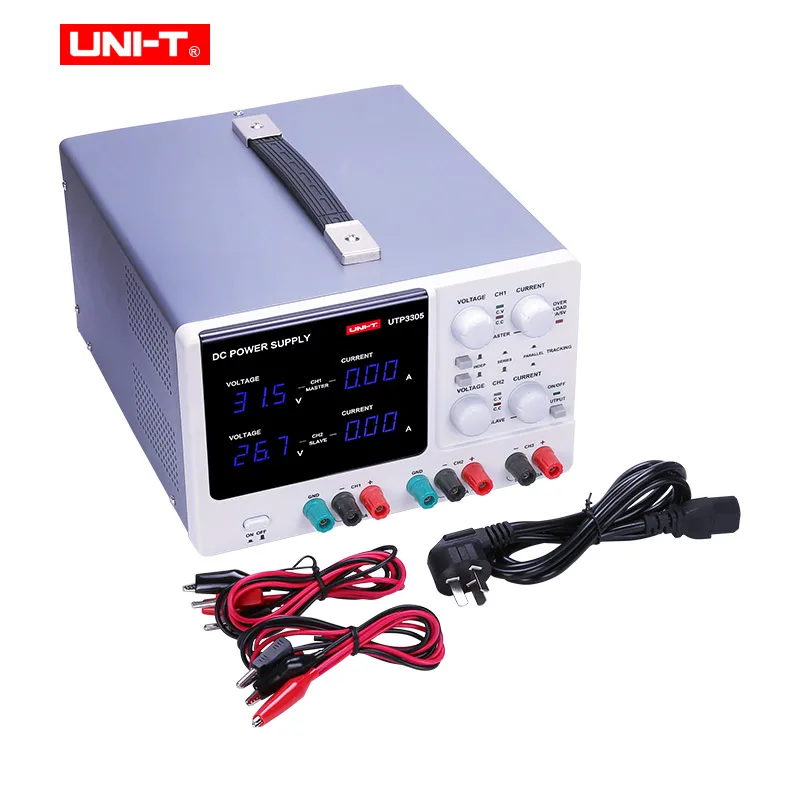 3-канальный блок питания линейного DC Мощность уп UTP3303 UTP3305 постоянный вольт/ток; серии/параллельного выхода Вольт/токовая защита