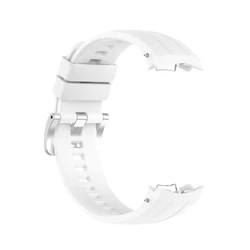 Enhanced Silicone Sport Watch Band - Premium Replacement Strap (White)