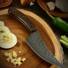 Sowoll нож для обвалки, моющий камень, с узором, нержавеющая сталь, 5,5 дюймов, маленький нож для мясника, Кливер, инструмент для приготовления пи...