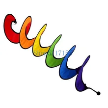 Наружная Радужная Спиральная Ветряная мельница Windsock садовая декоративная прочная вращающаяся переносная ветряная Спиннер цветная лента Вязание Складной