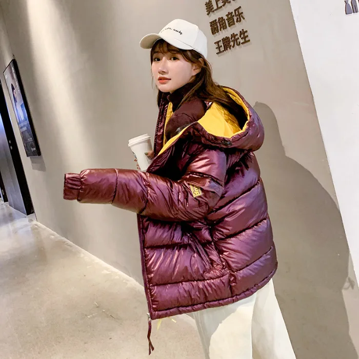 

2019 Winter down Jacket Cotton-padded Clothes Women's Korean-style Loose-Fit Versatile Fashion Casual Students Woman Cotton Dres