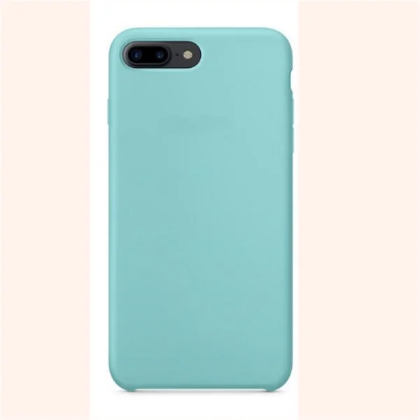Sea Blue Роскошный официальный силиконовый чехол с логотипом для iPhone 7 8 Plus чехол для Apple iPhone X XS Max XR для iPhone 6 6S 5 5S SE - Цвет: Sea Blue