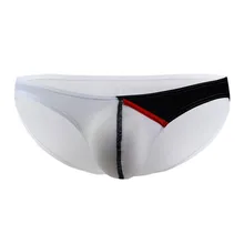 2021  Ice Silk Men's Sexy Seamless Briefs Thong Thin Shorts U Convex Pouch Low Waist Comfortable Breathable Briefs трусы мужские