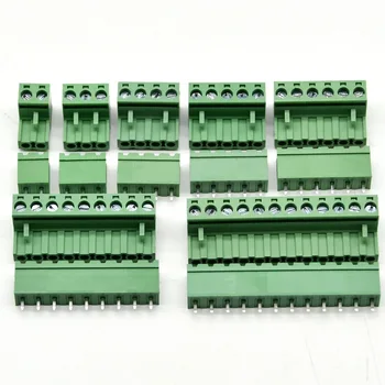 

1set 2/3/4/5/6/7/8/9/11/12Pin Straight Needle Terminal Plug Type 300V 15A 5.08mm Pitch Connector Pcb Screw Terminal Block