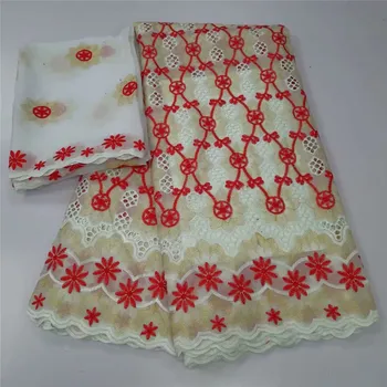 

BEAUTIFICAL African Swiss laces fabrics Fashion embroidery laces cotton lace fabric Nigerian Swiss voile lace 5+2 yards yc66-741