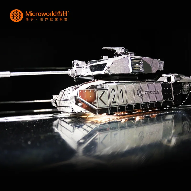 

3D Metal Puzzle Challenger 2 Main Battle Tank Educational Toy Model DIY Assembled Military Chariot