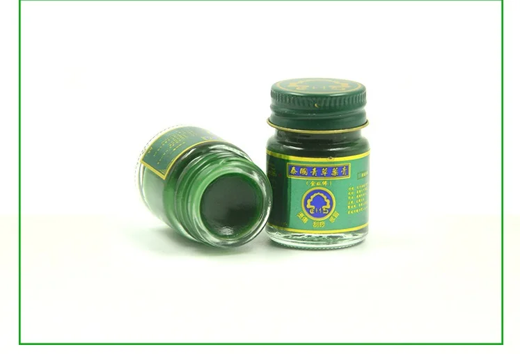 Таиланд Золотой лежащий Будда зеленая трава крем 15 г Комаров Репеллент