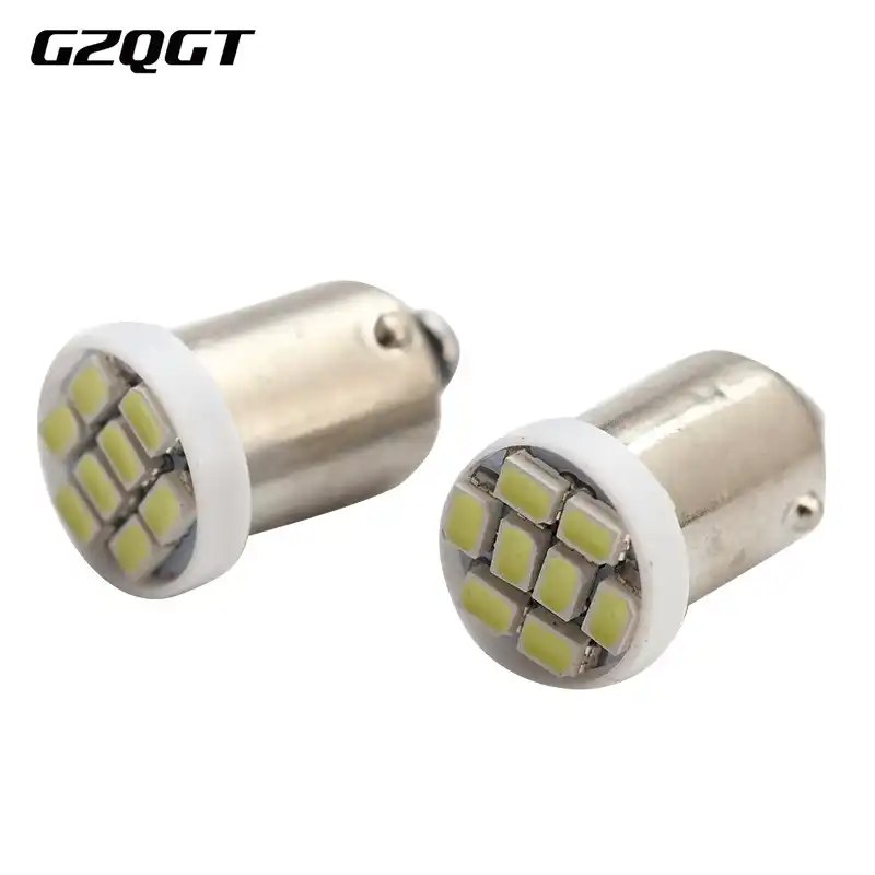 100X супер яркие BA9S 8 SMD 1206 LED T4W 8SMD 3020 светодиодные лампы номерного знака белый