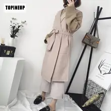 Шерстяное пальто уличная одежда длинный жилет женская одежда осенне-зимняя куртка женская Корейская двухсторонняя длинная жилетка шерстяное пальто